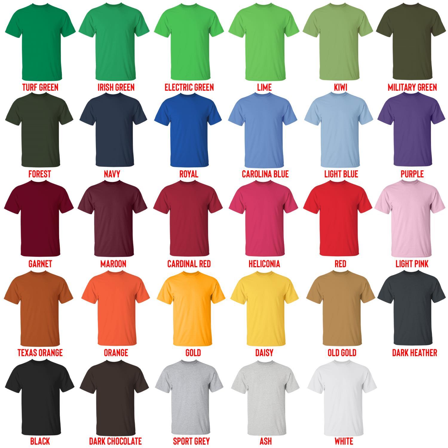 t shirt color chart - Epic: The Musical Store