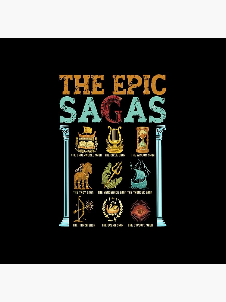Epic: The Musical Vintage Art Throw Pillow - Image 2