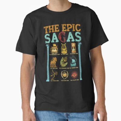 The Epic Saga Ithaca Wisdom Thunder Vintage Art T-shirt