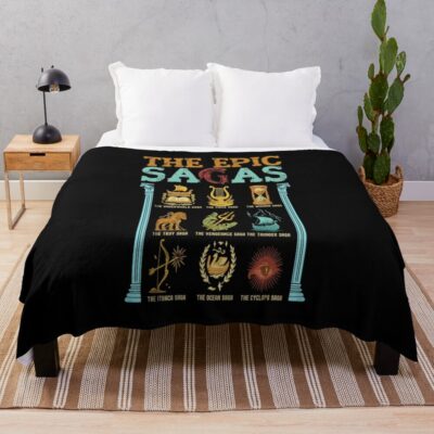 The Epic Saga Vintage Art Throw Blanket