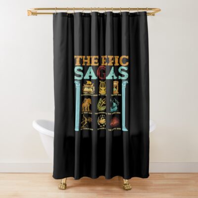 The Epic Saga Vintage Art Shower Curtain