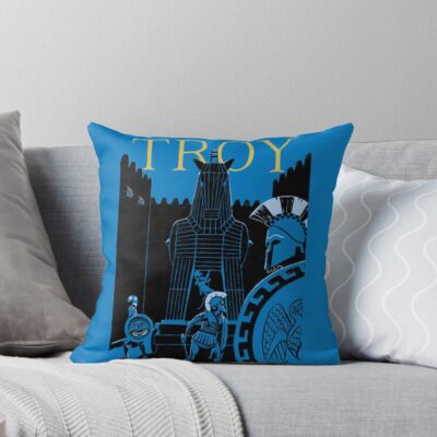 Troy The Trojan Horse Throw Pillow