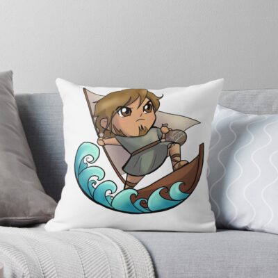 Odysseus Chibi Cute Throw Pillow