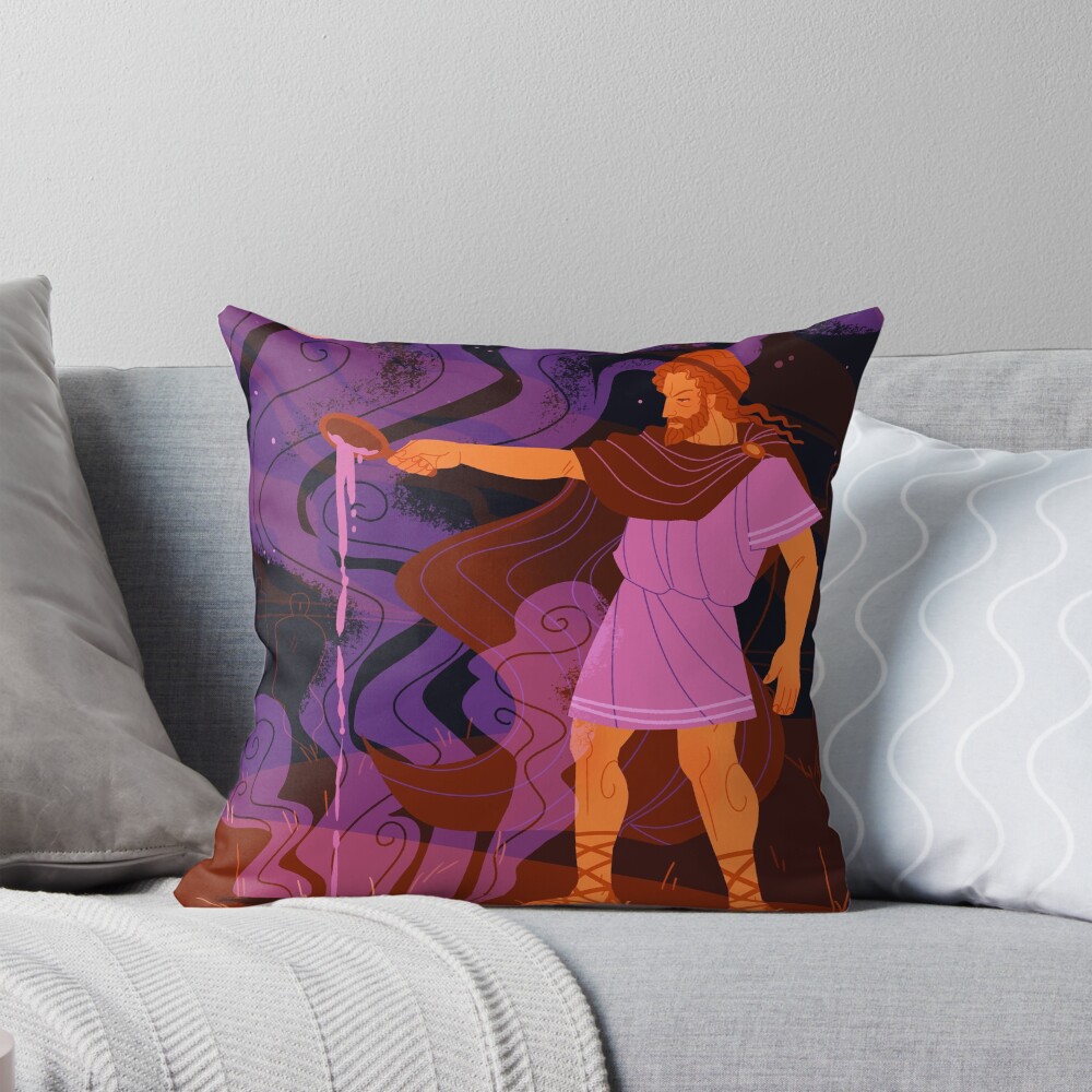 Odysseus At The Underworld Throw Pillow
